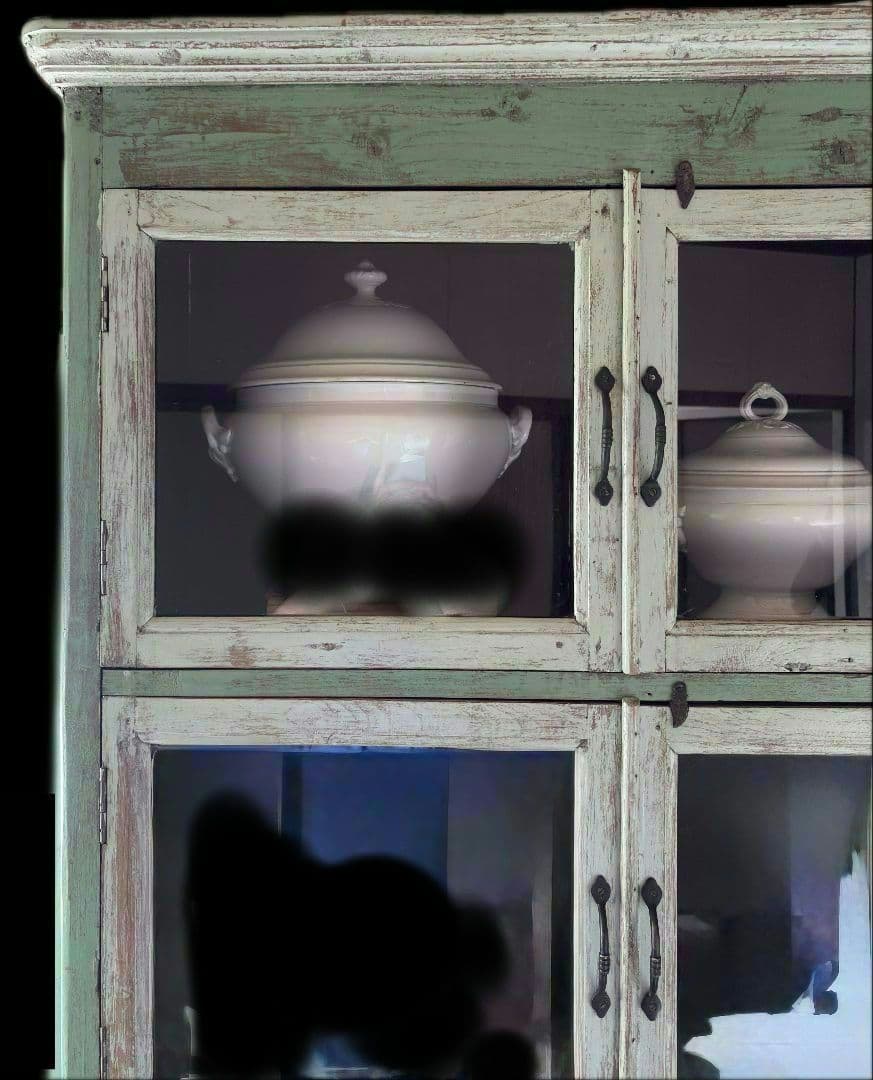 アンティーク キャビネット 民芸 家具 ビンテージ インド/フランス 食器棚