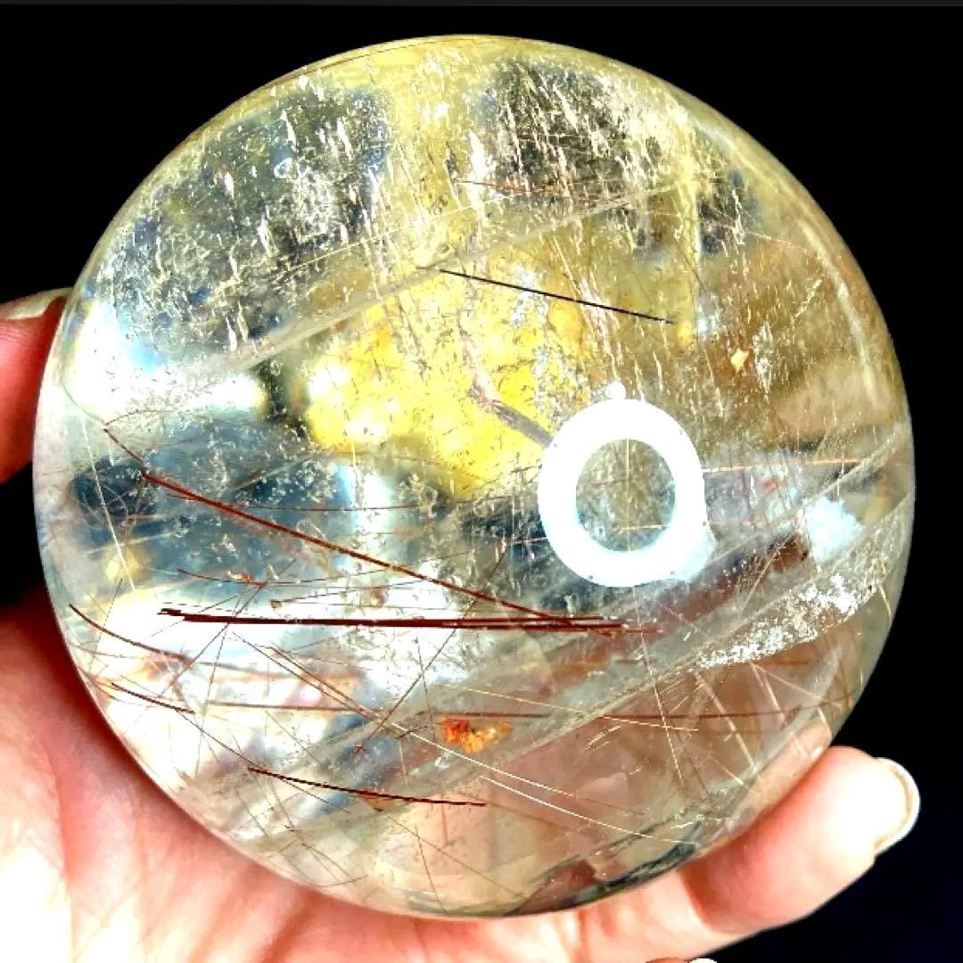 超特大　83mm ゴールドレッドブロンズルチルクォーツ　針水晶　パワーストーン