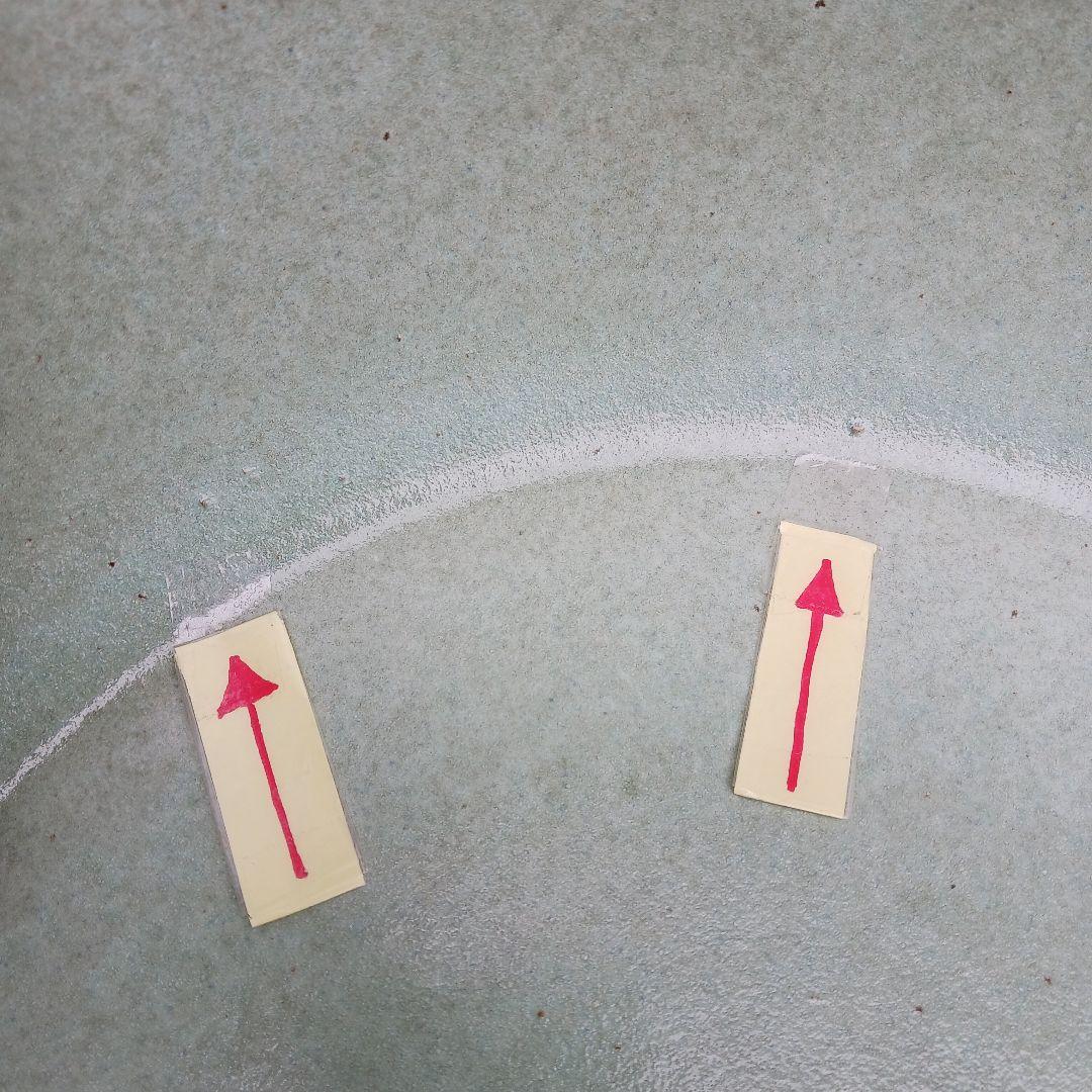 新品　∅50　陶器　睡蓮鉢　特大　難有　メダカ鉢　手造り　青＆緑色　高級　LLB