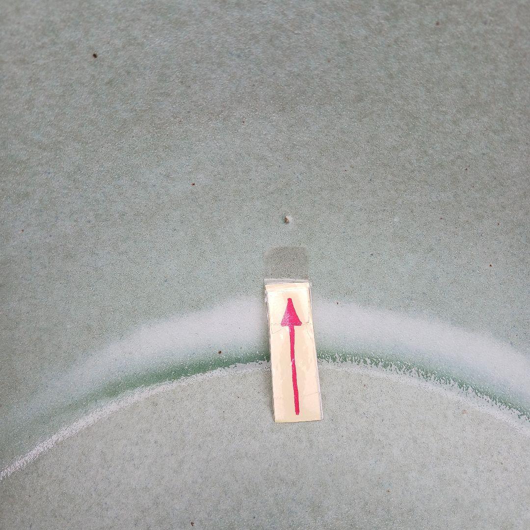 新品　∅50　陶器　睡蓮鉢　特大　難有　メダカ鉢　手造り　青＆緑色　高級　LLB