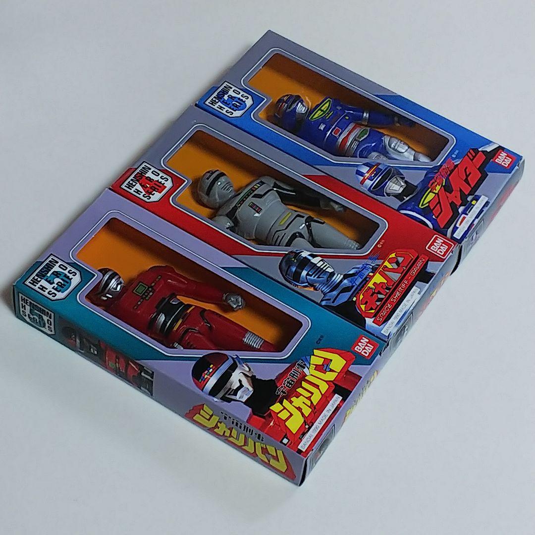 ソフビ「宇宙刑事ギャバン・シャリバン・シャイダー」３個セット（新品・１９９０年）