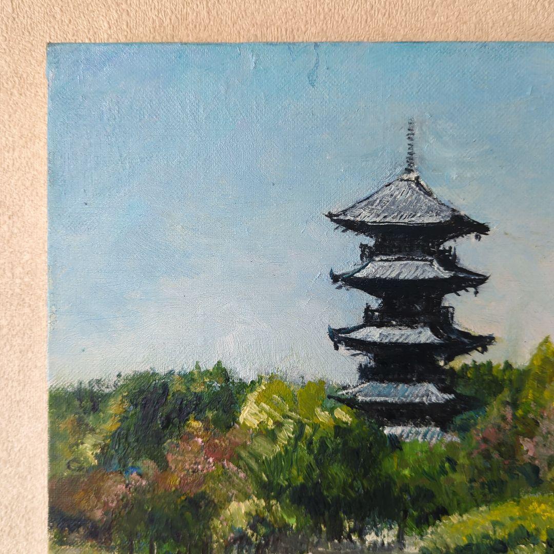 F8号油彩画（額縁入り)No.90