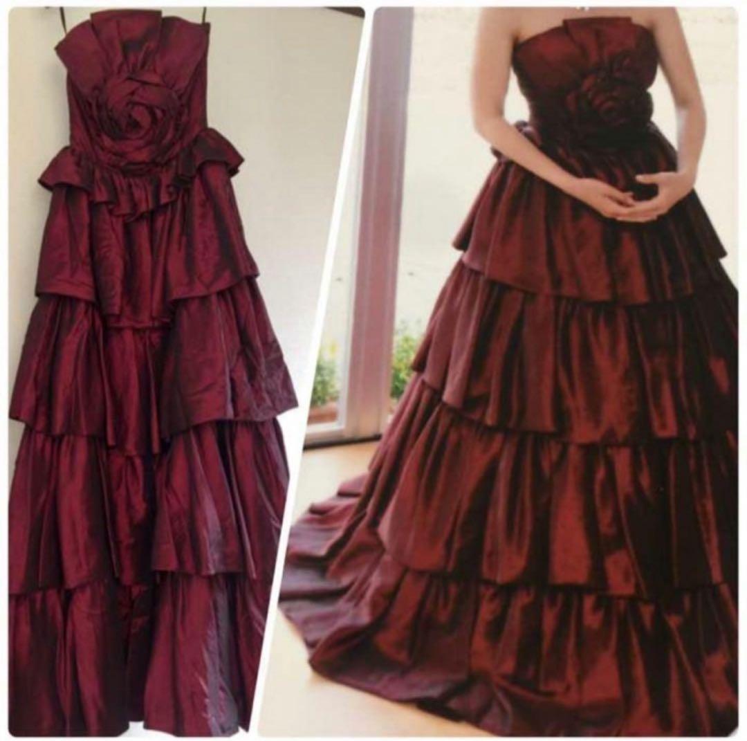 カラードレス　ワインレッド　パーティ、演奏会に