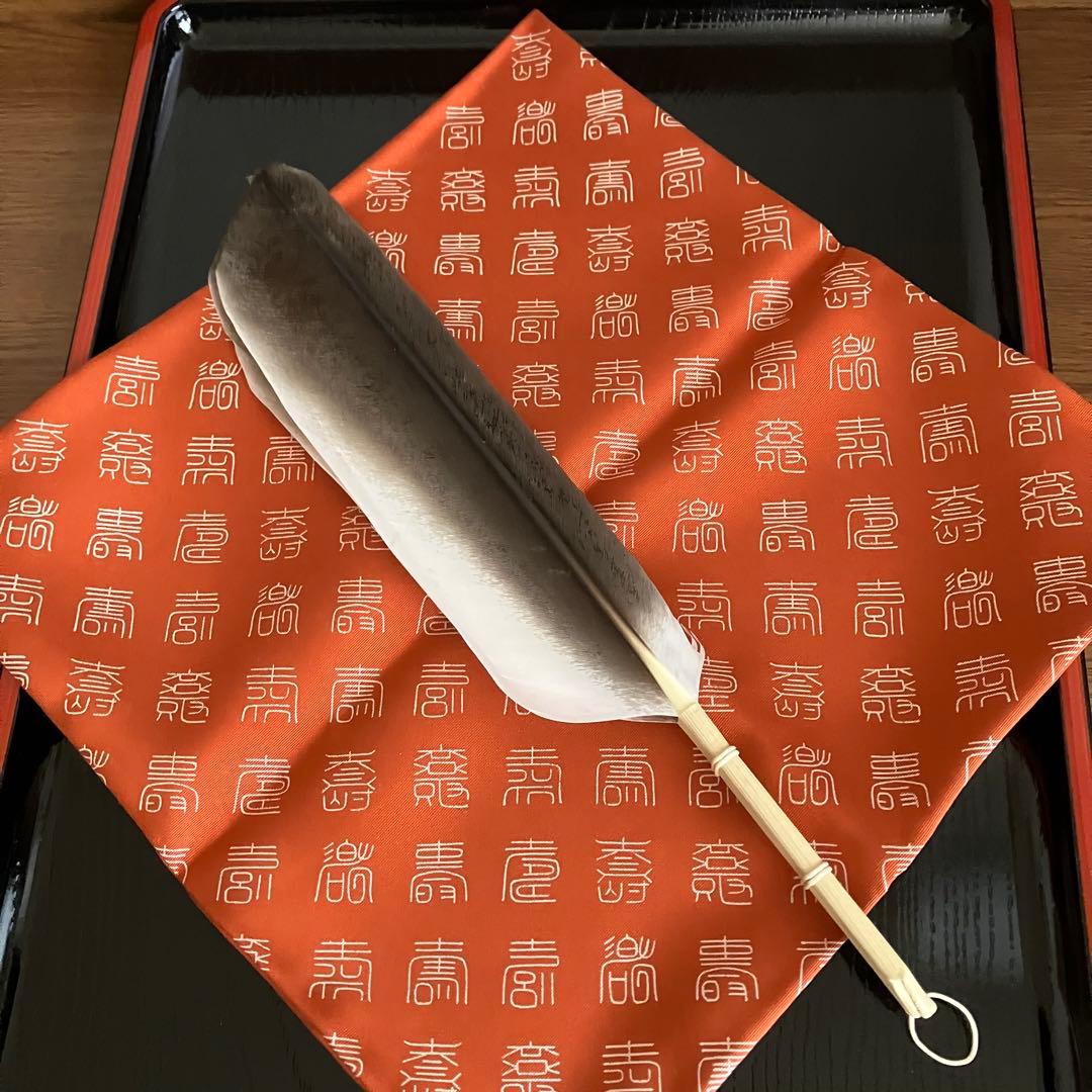 お値下げ 茶道具 羽箒 大鶴