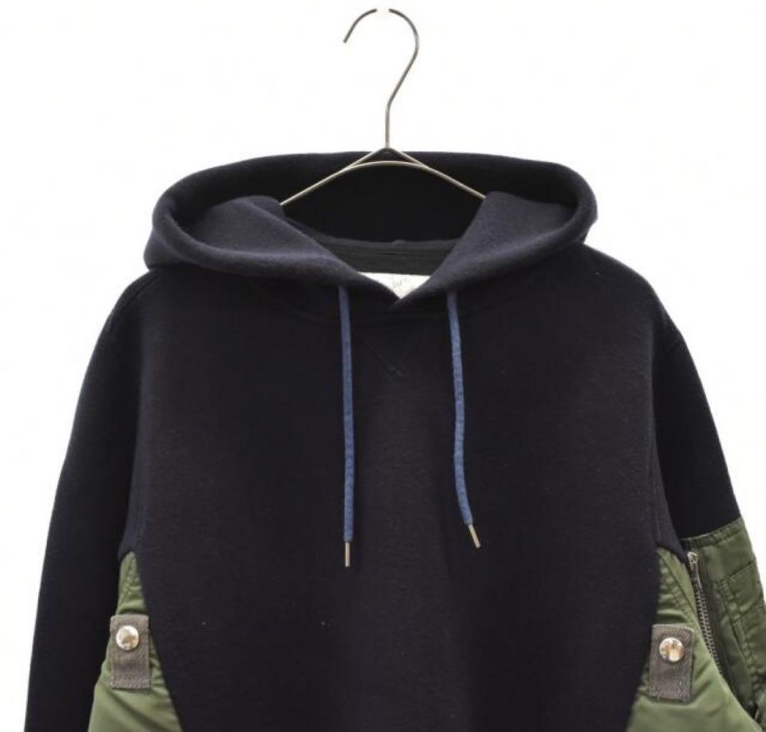 Sacai サカイ Sponge Sweat x MA-1 Hoodie