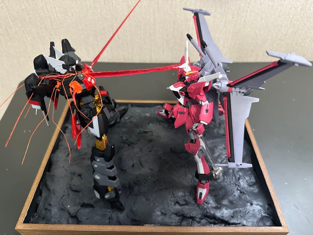 ガンダムジオラマ　インフィニットジャスティス弍式　ブラックナイトスコードシヴァ