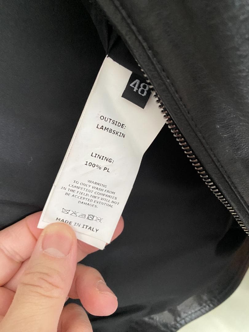 EMMETI JURI エンメティ 48 レザージャケット シングル ブラック