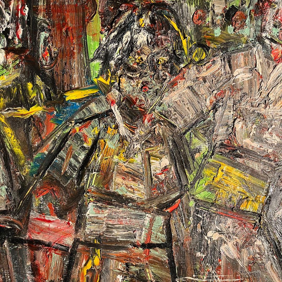 ★真作★ 旭日嘎(シゴラカ) 舞子 日本画油絵 貴重作品