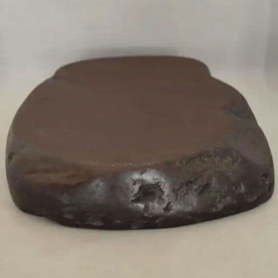 清朝期　旧宋坑『端渓三脚蟾蜍紋硯』 大型4.6㎏　馬肝色　四大名坑　端石　端硯