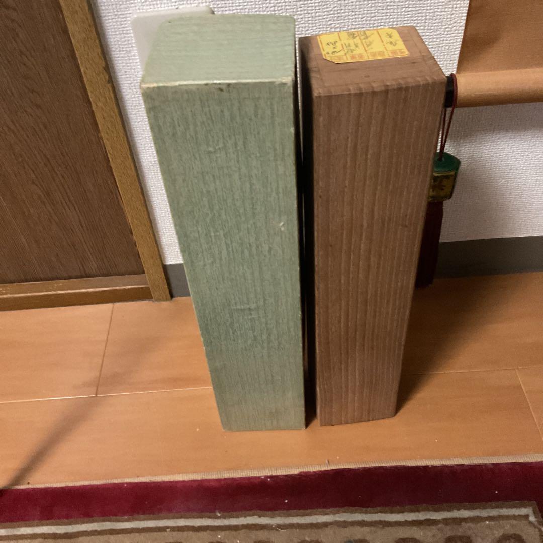 一行書 紙本茶掛け軸 作者不詳 印譜在 桐箱 タトウ箱