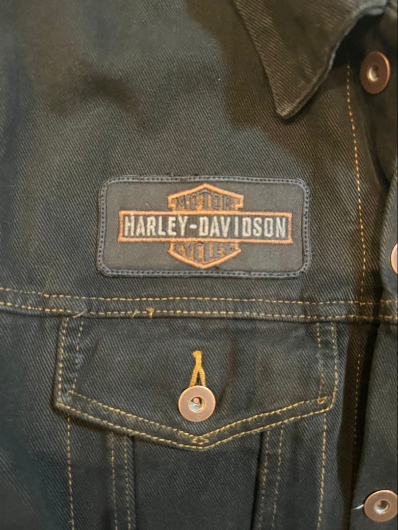 ハーレーダビットソン/デニムレザージャケット/メンズMサイズ