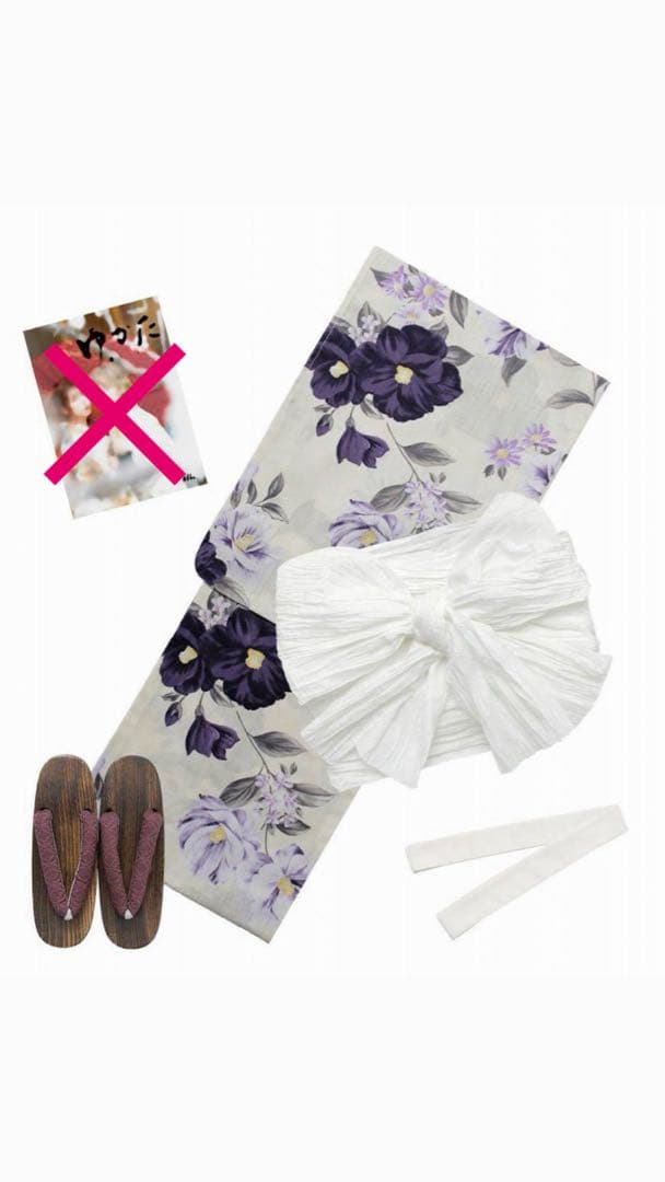 【Dita ディータ】 京のはんなり椿 浴衣・帯・下駄・腰ひも セット 花柄