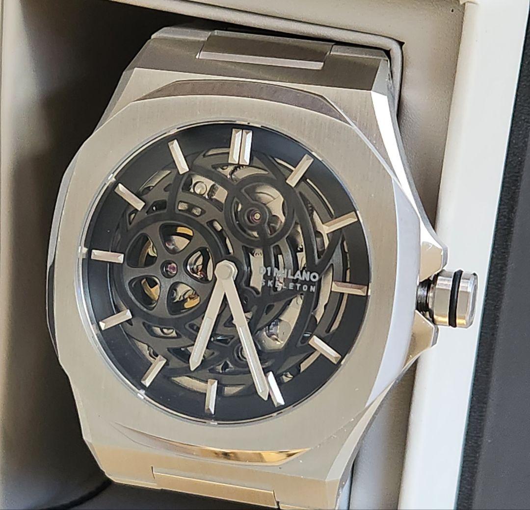 D1 MILANO スケルトン リスタイリング自動巻き腕時計