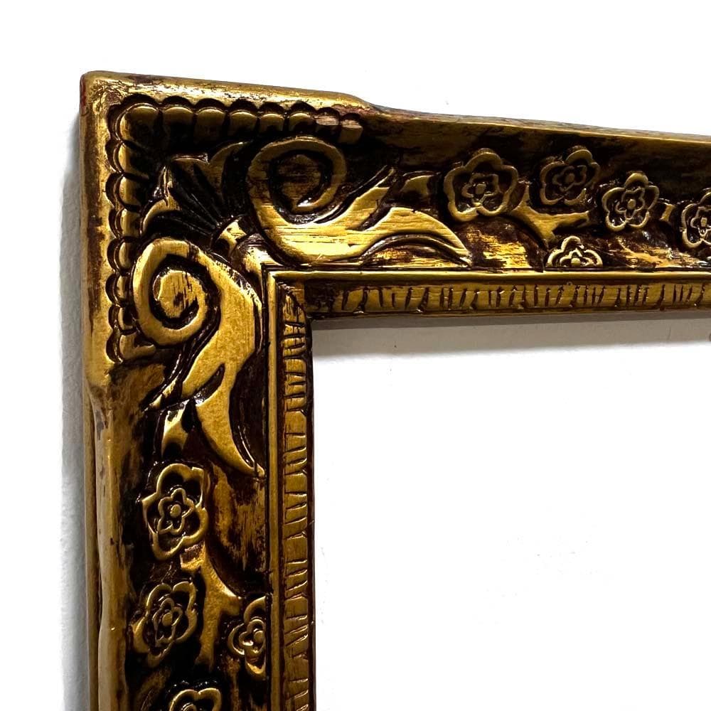ヴィンテージ額縁 木製フレーム870×750mm①/金ゴールドアンティーク古着屋
