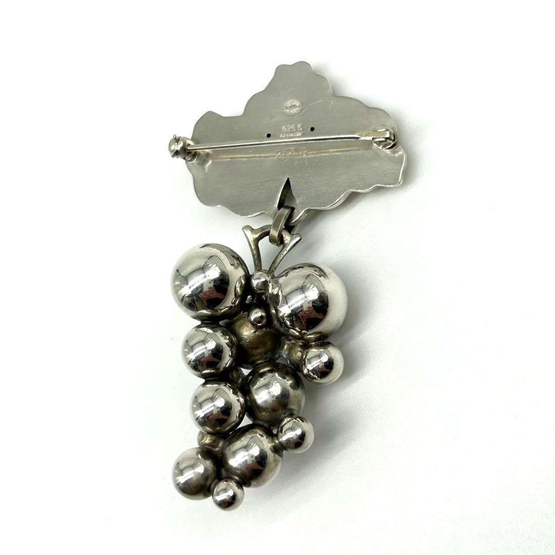 【美品】ジョージジェンセン　ムーンライトグレープ　ブローチ　ぶどう　SV925