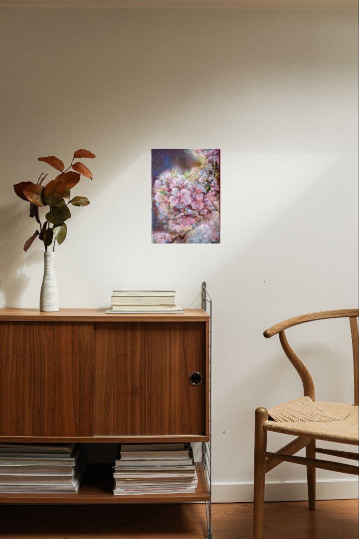 「光を纏う河津桜」SMキャンバス　風景画　画家painterTMK本人出品