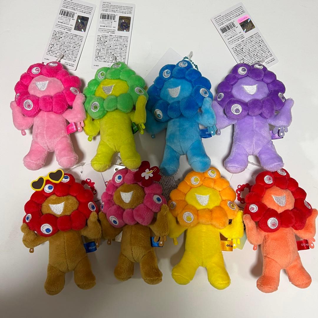 最安値) 日焼けミャクミャク推しカラーミャクミャク　ボールチェーンマスコット８種