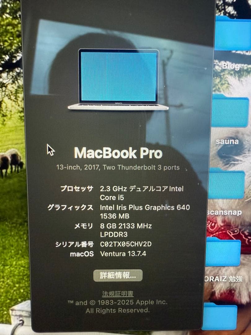 ジャンクMacBook Pro MACBOOK PRO MPXU2J/A