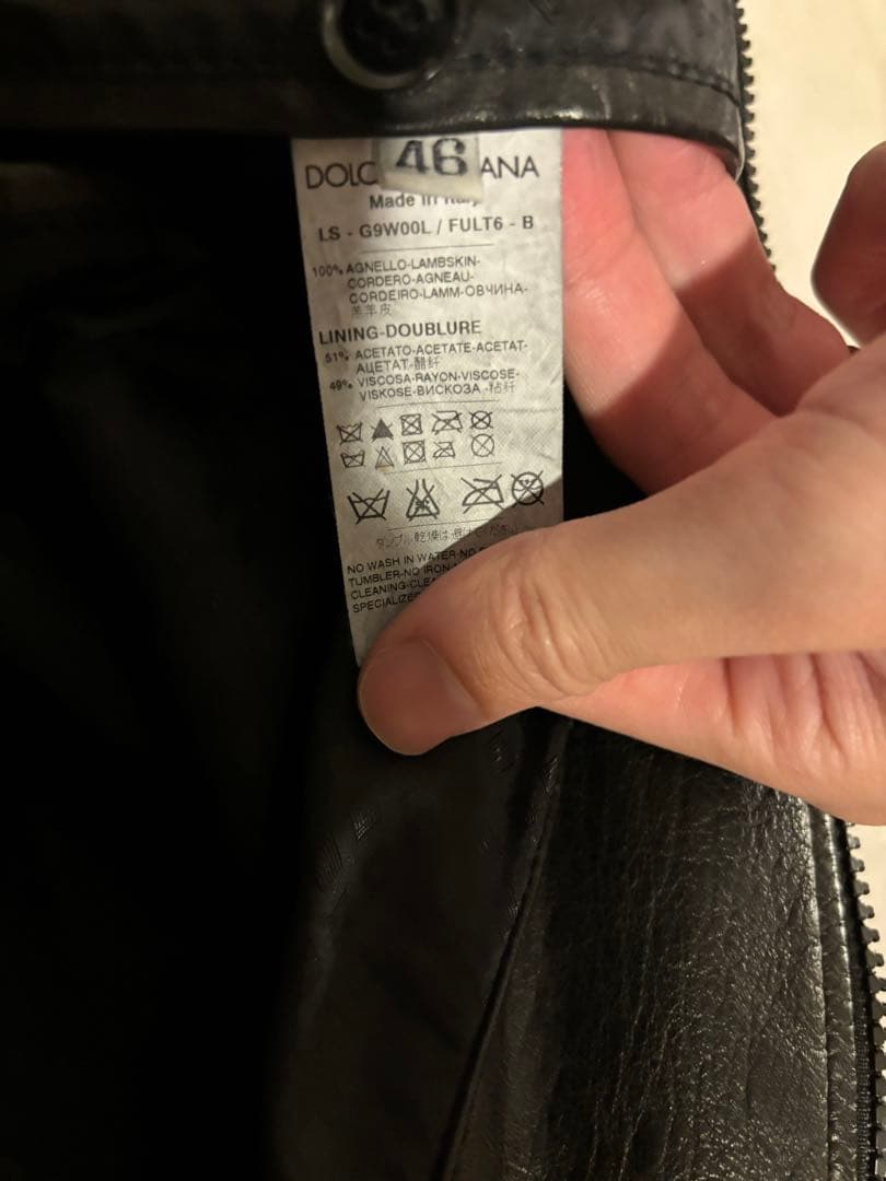 ドルチェ&ガッバーナ　ライダースジャケット