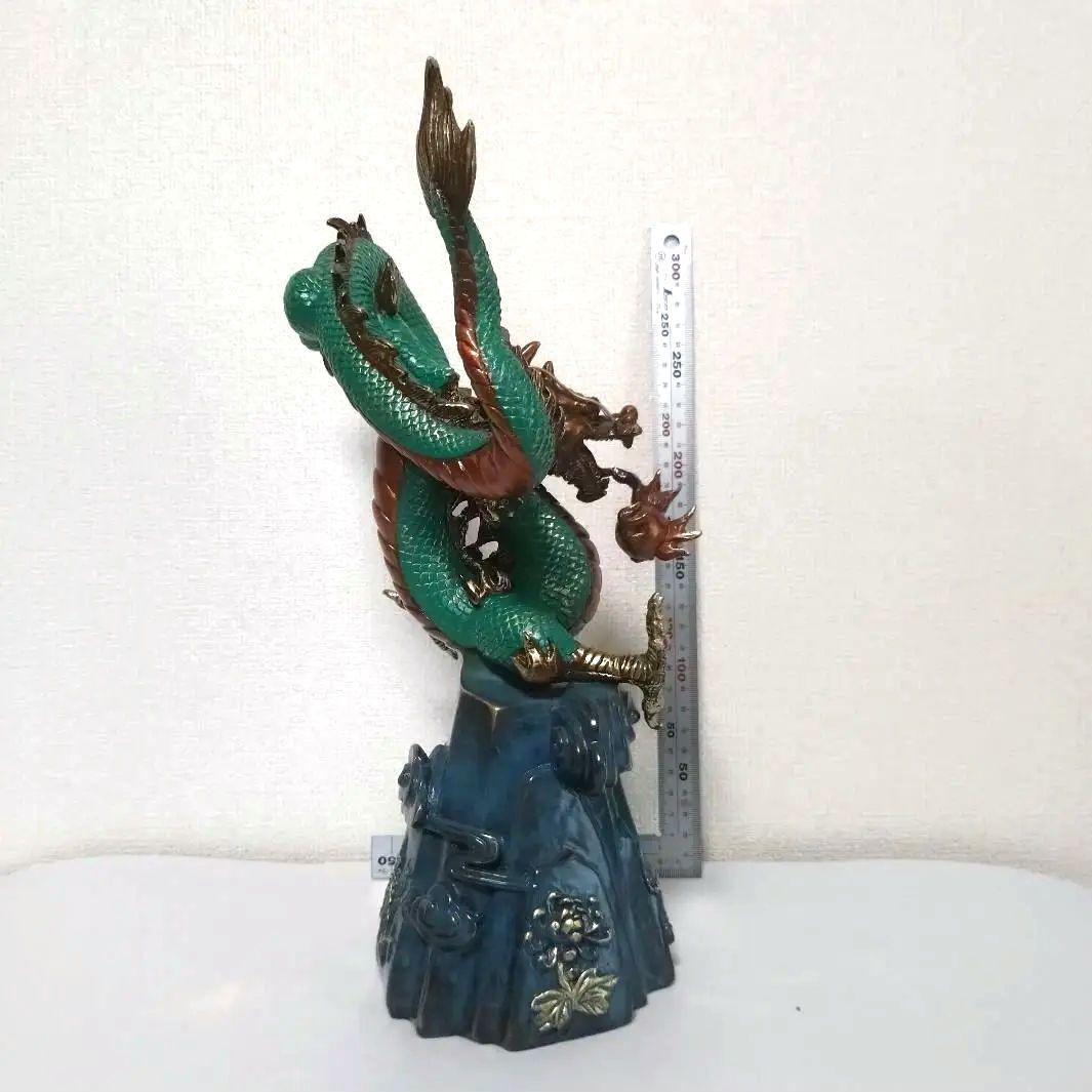 定価１９万　中国、工芸品　四季龍神　置物　風水　強運、豪運　金属　龍神　置物