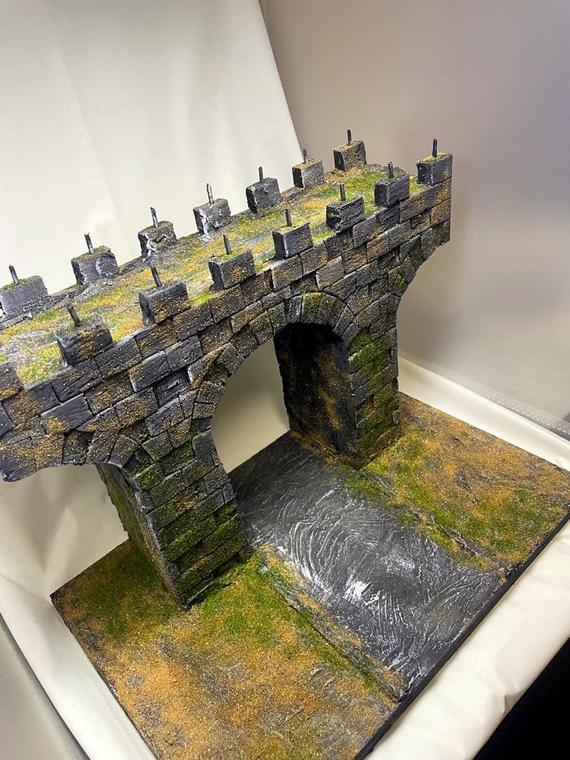 ジオラマベース　251205 アーチ型石造りの橋 模型 Diorama