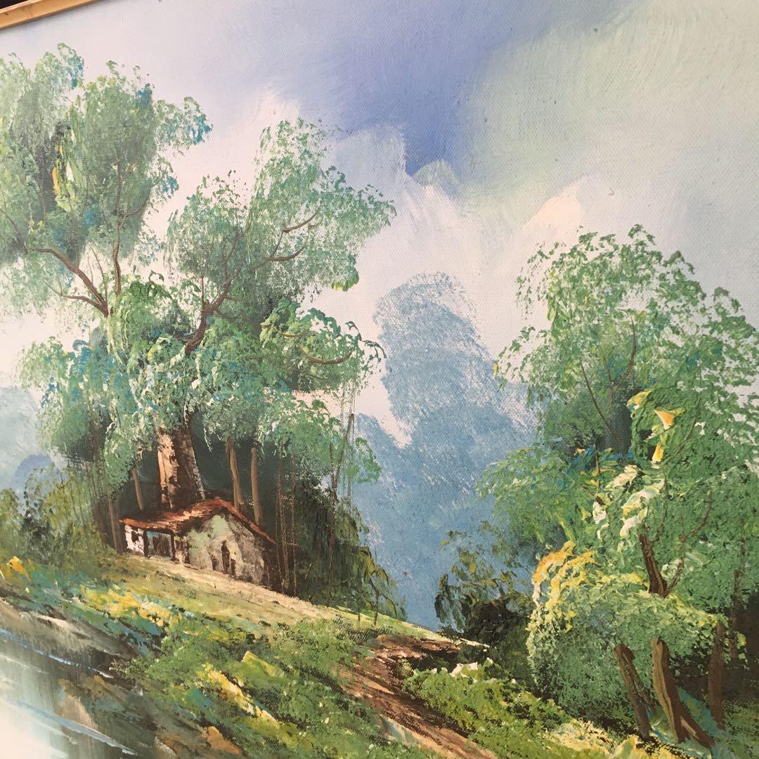 絵画 油絵 油彩画 風景画 額縁　額装 フレーム アンティーク