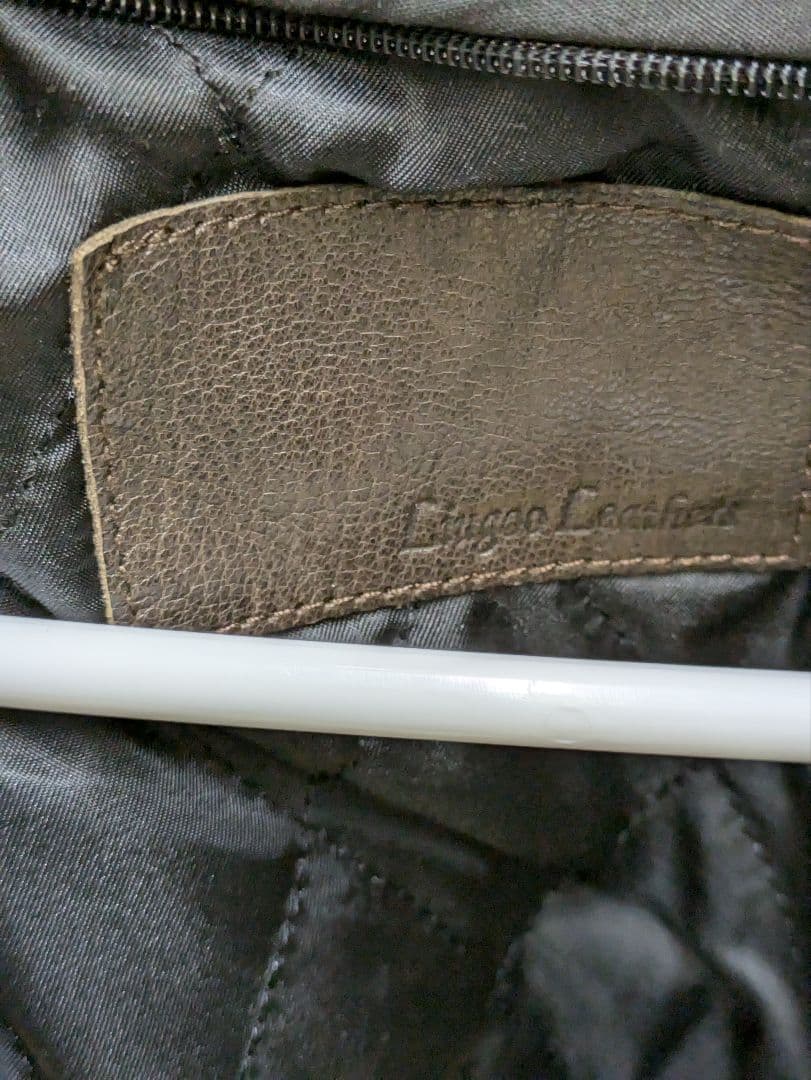 ま*。様 リューグーレザー☆馬革ベージュ シングルライダース　脱着可能ライナー付