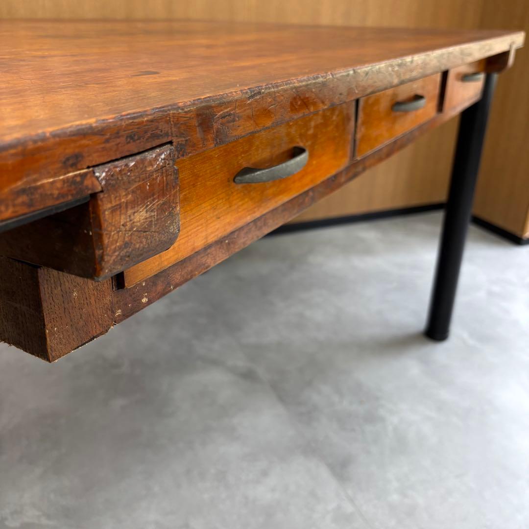 【リメイク】 ビンテージ ワークテーブル／ダイニングテーブル