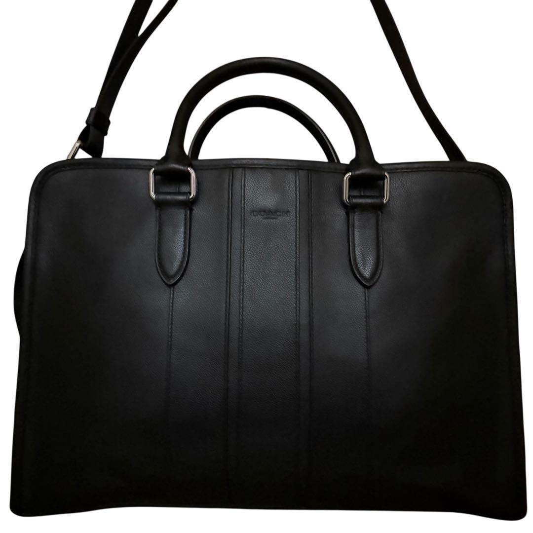 コーチ　ビジネスバッグ　2way ブリーフ　ブラック　レザー　ボンド　72309