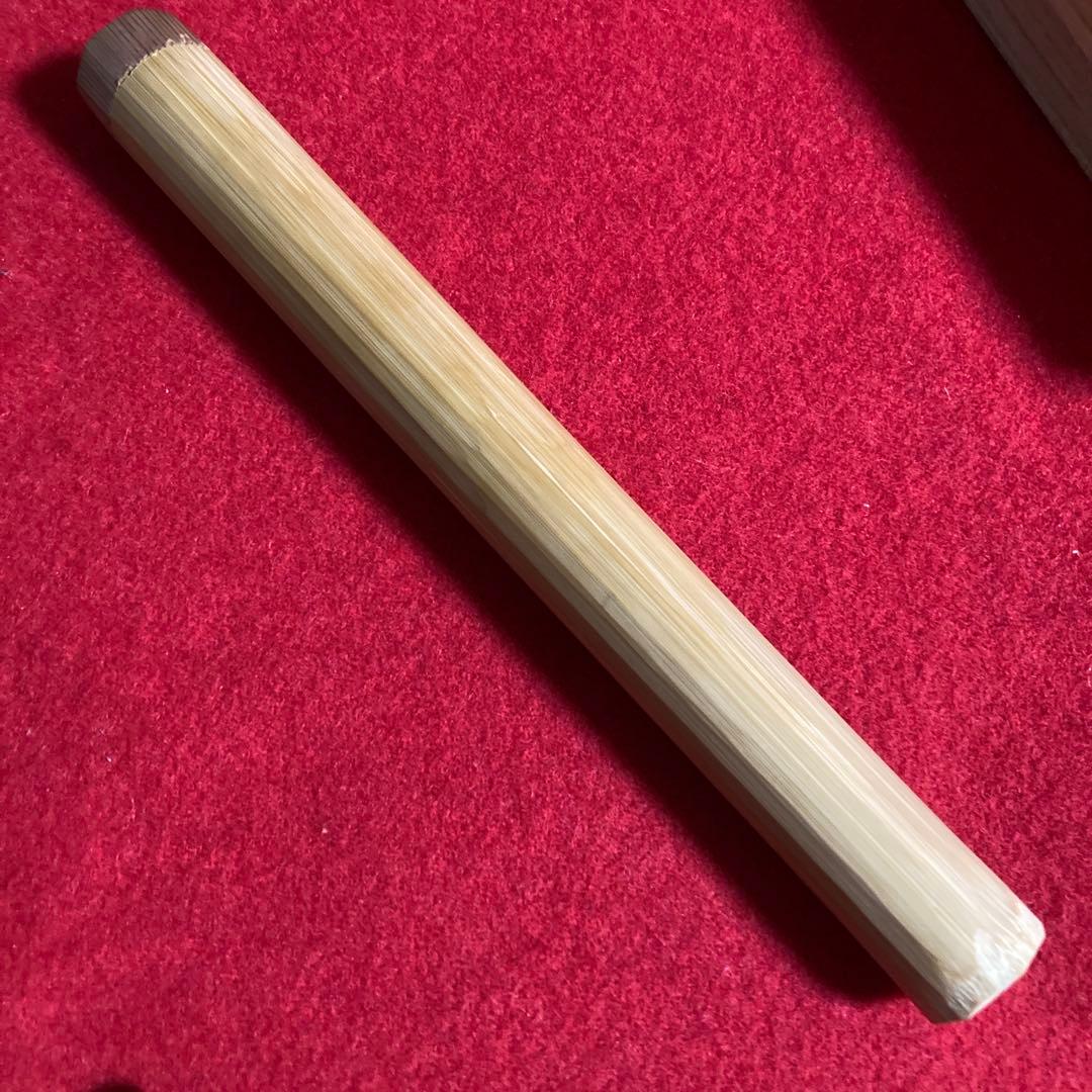 茶道具　茶杓　利休好　三斎流　第18代家元作眞之茶杓　共筒共箱　／茶道　利休