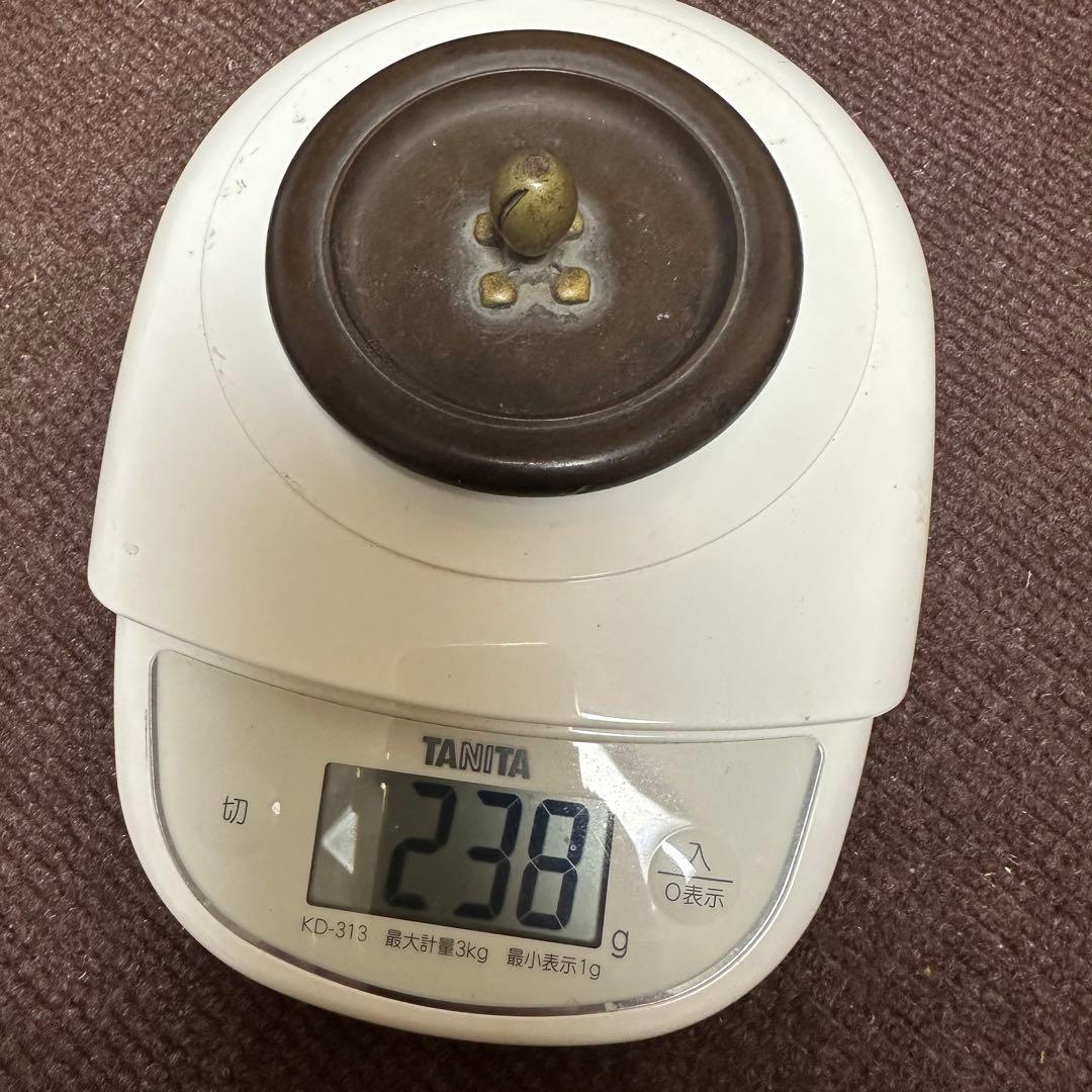 龍文堂 銅蓋サイズ9 cm内径7.7 cm 鉄瓶