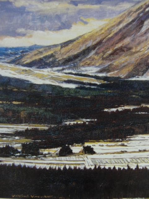 鎌田勝美 「阿蘇・根子岳冬景」、希少画集より、状態良好、新品高級額装付