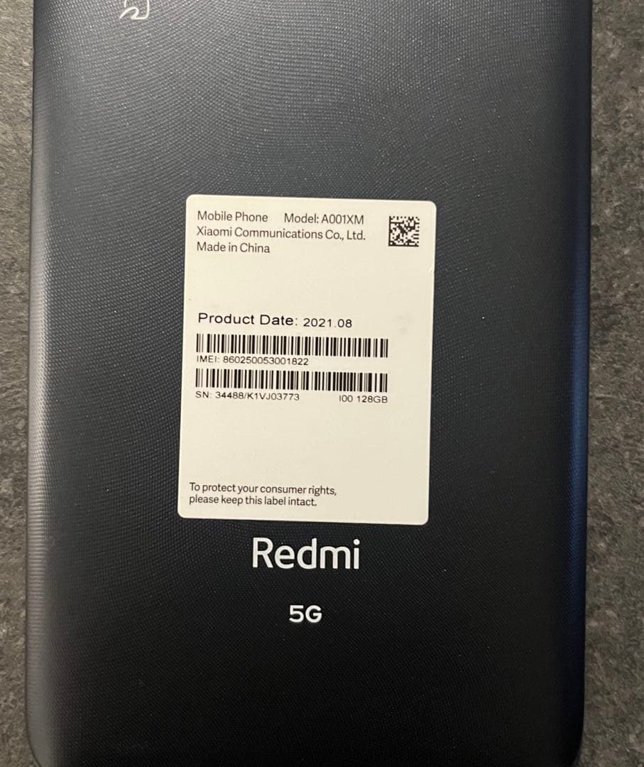 【動作良好】Xiaomi redmi note 9T ブラック 128GB