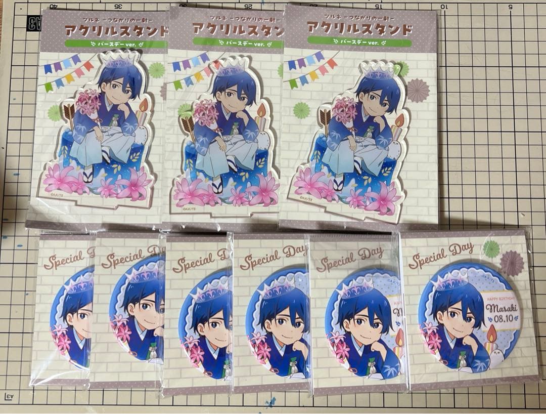 ツルネ バースデー 誕生日 滝川雅貴 アクスタ 缶バッジ