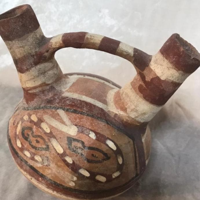 モチェ土器　アンデス土器　100～800年頃　ペルー　プレインカ　注口壺