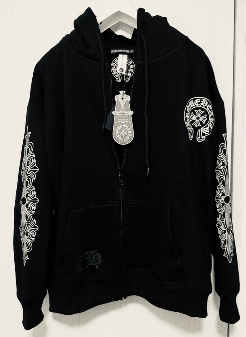 CHROME HEARTS 厚手フリース生地パーカー男女兼用