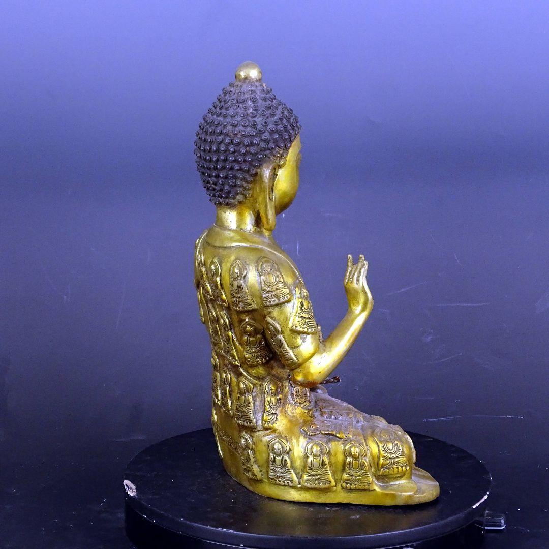 仏教美術 仏像 釈迦仏像 仏堂奉納 銅製 鎮宅辟邪 開運風水 招財 置物工芸品