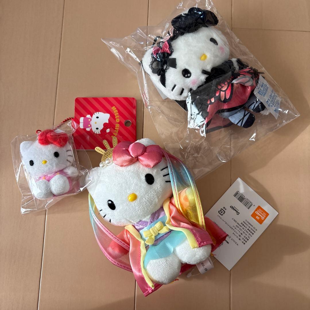 ハローキティ　キティ　ぬいぐるみ　淡路島　フロッキー　乙姫　ハリスツイード