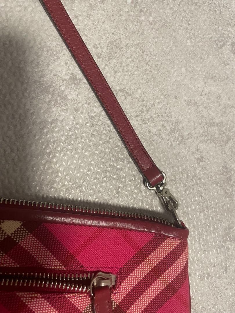 Burberry ブルーレーベル　ピンク チェック柄 ハンドバッグ