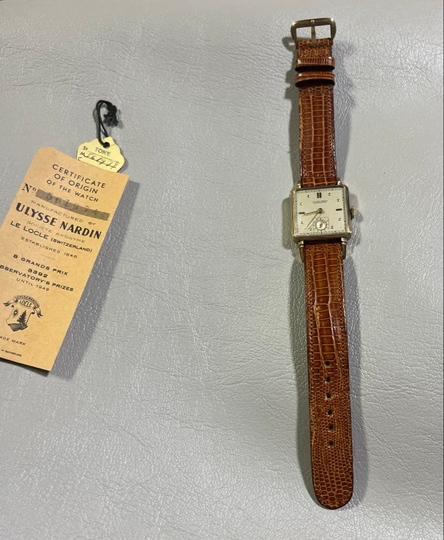 ジ*ク様 超希少・完品ユリス・ナルダン ヴィンテージ 10KGF 証明書・箱・純