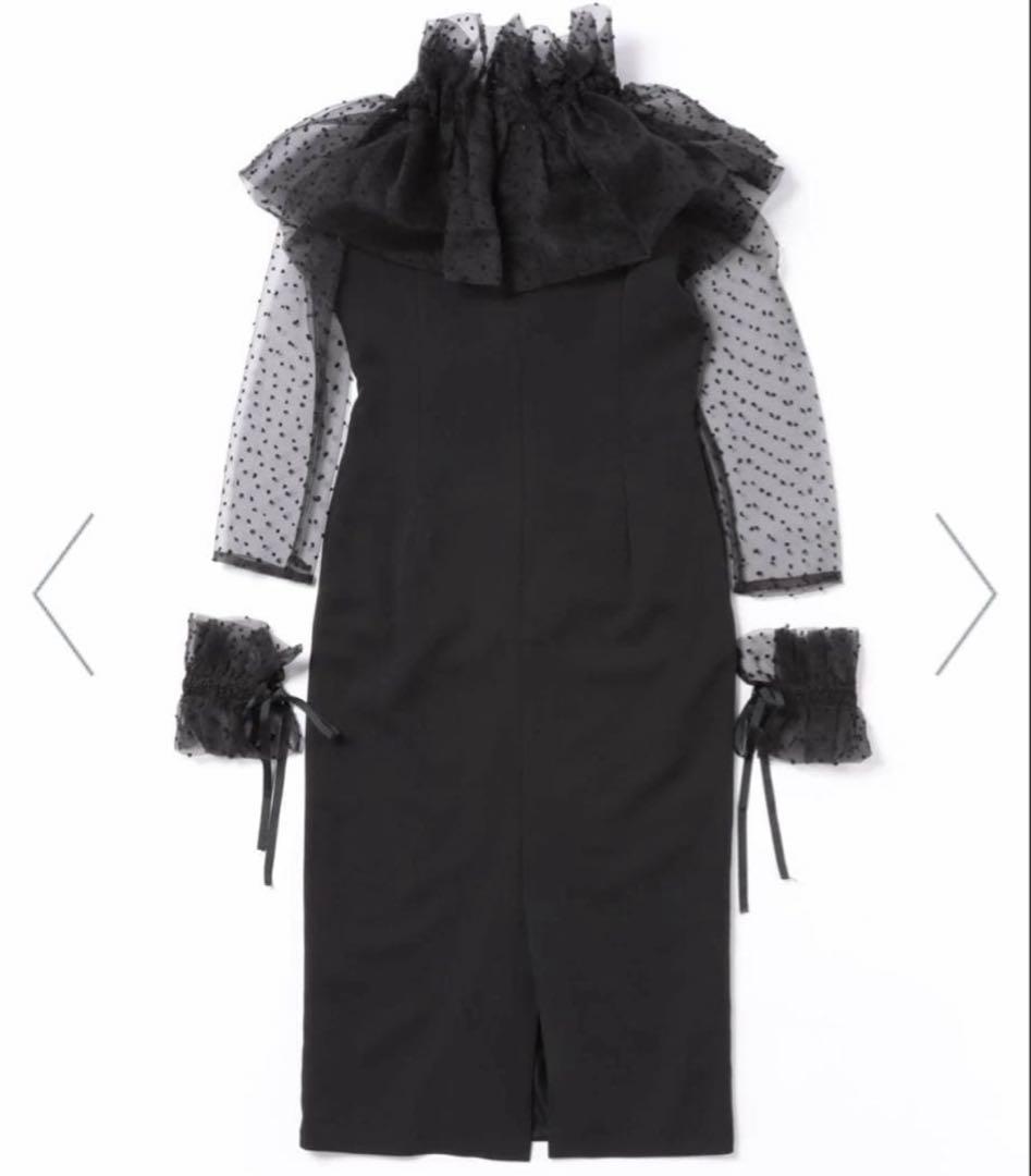 haremode メニーウェイラッフルケープドレス　オケージョン　結婚式　フリル