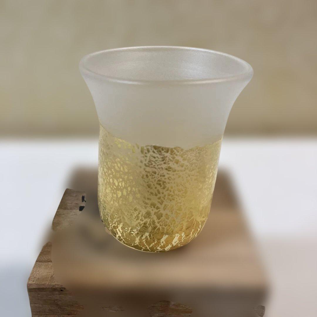 藤田喬平 手吹金彩ぐい呑み