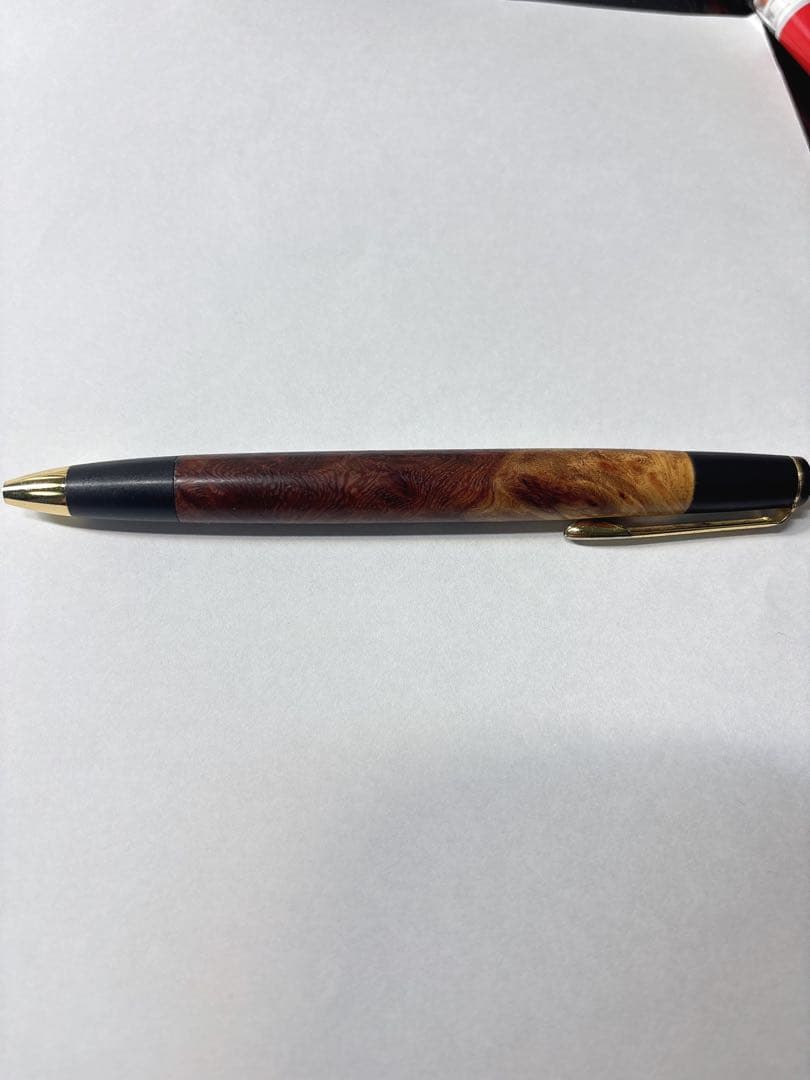 ボナンペン　真鍮製　本花梨瘤源平（花梨瘤紅白）　野原工芸似