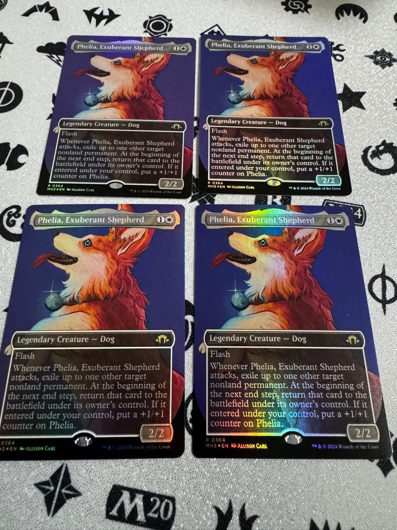 4枚セット 溌剌の牧羊犬、フィリア foil 英語