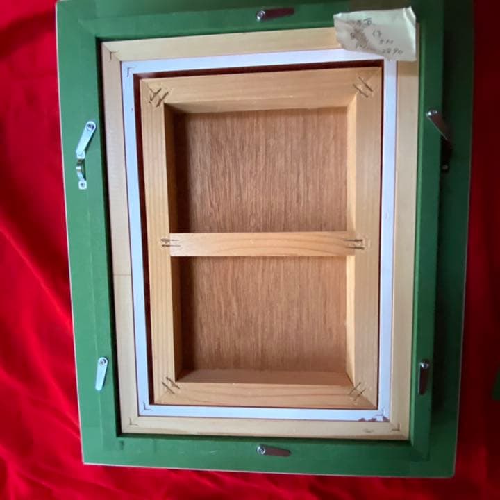 1889様感謝‼️高みへ‼️肉筆　昭作「翠の懸崖」サムホール　日本画　昭　作額装品