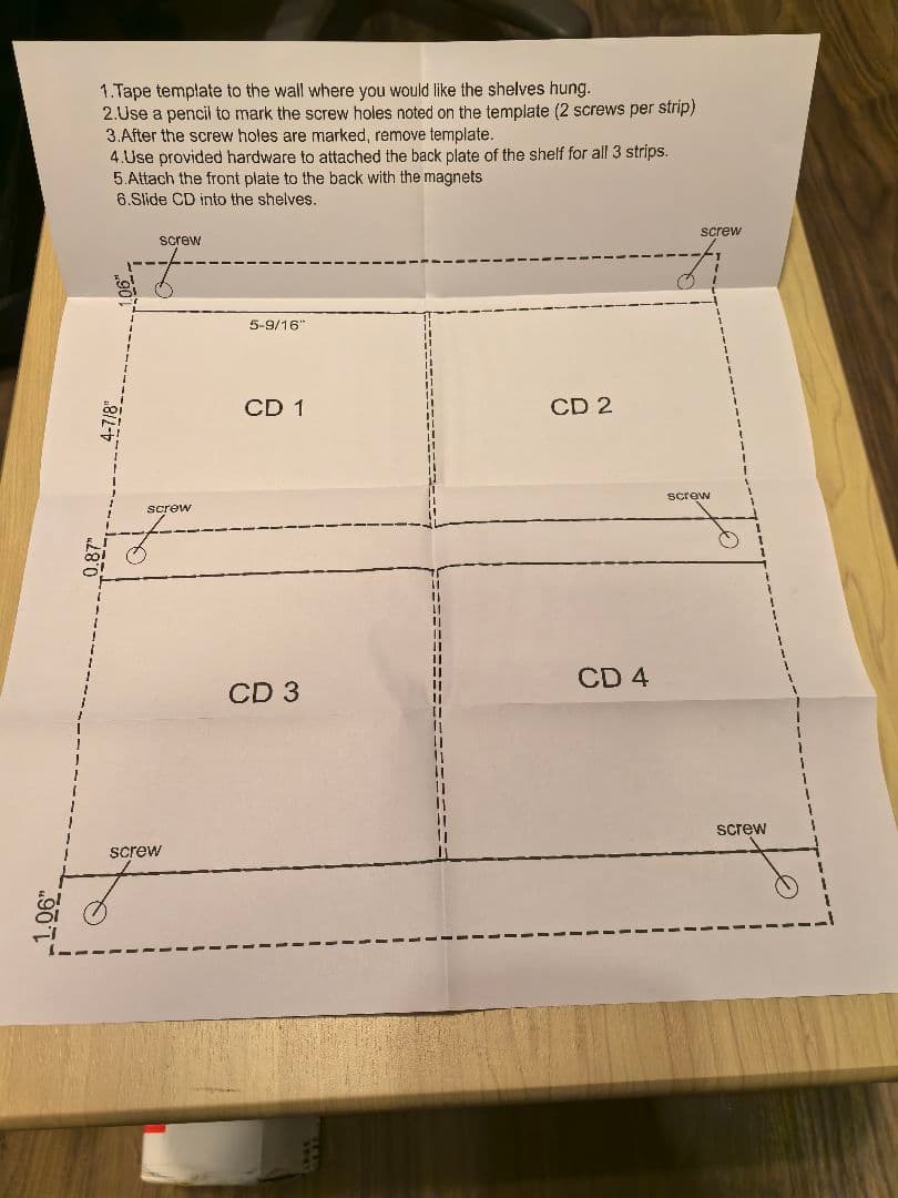 1989年（テイラー版）フィルムストリップCDディスプレイ棚