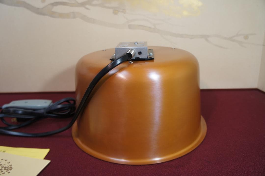 ☆美品 立礼棚卓用 銅風炉 銅製丸炉 400W(可変)炭型 電熱器送料込み