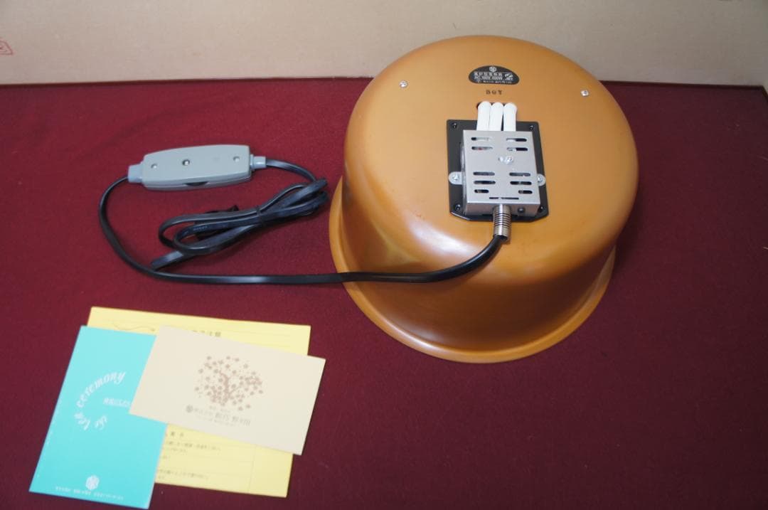 ☆美品 立礼棚卓用 銅風炉 銅製丸炉 400W(可変)炭型 電熱器送料込み