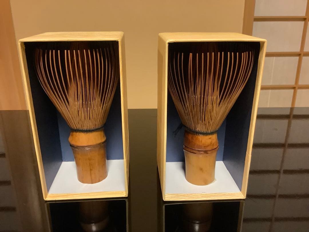 茶道具　茶筅　未使用　煤竹数穂2本セット　池田壱岐作