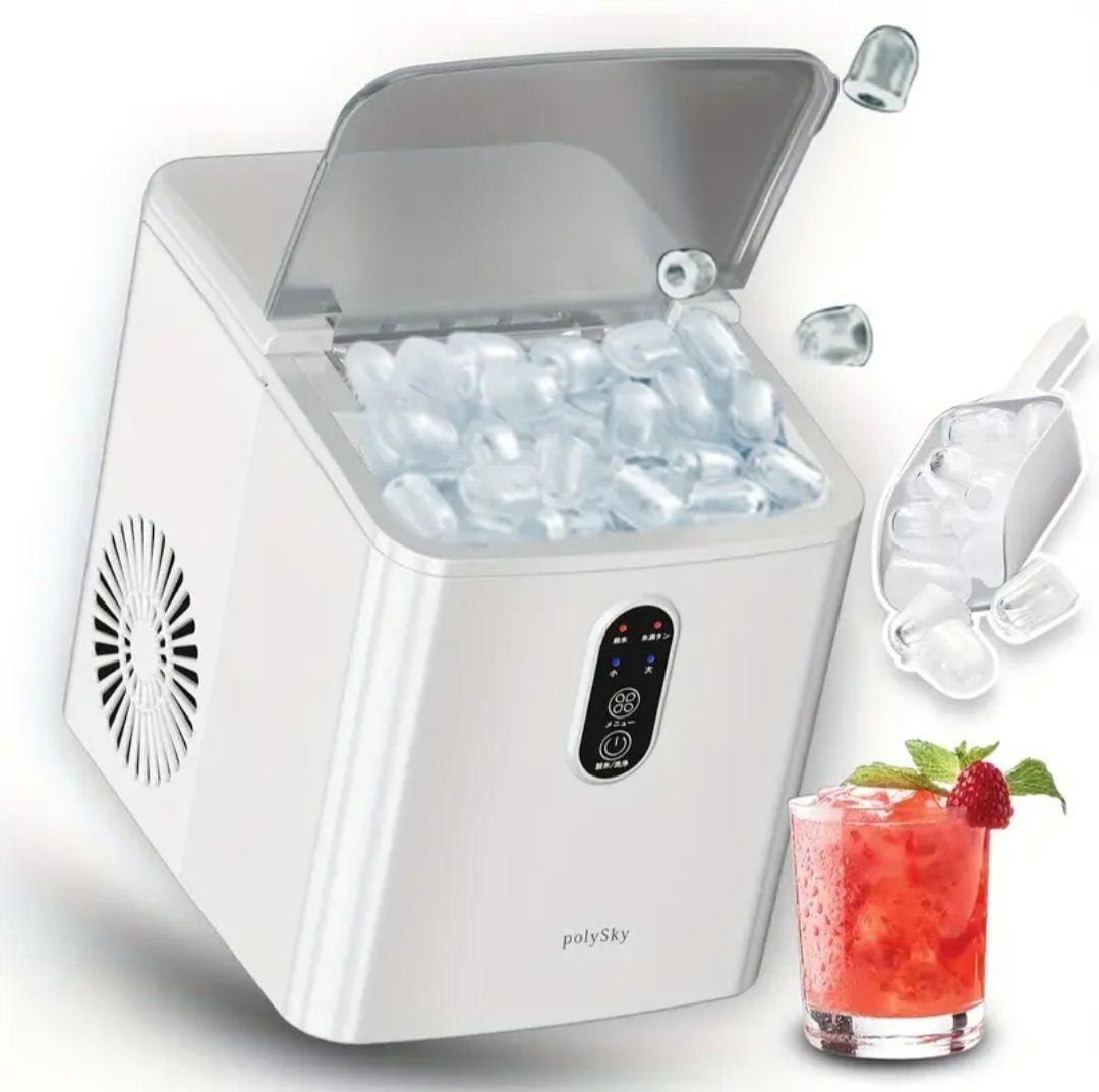 製氷機 静音設計　６分で８個の氷を作成できます。